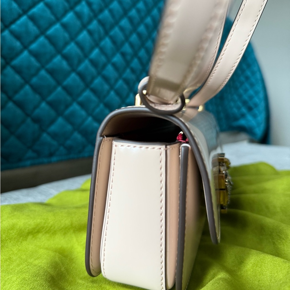 Tory Burch Eleanor E/W Rectangular Snake Crystal … - image 8